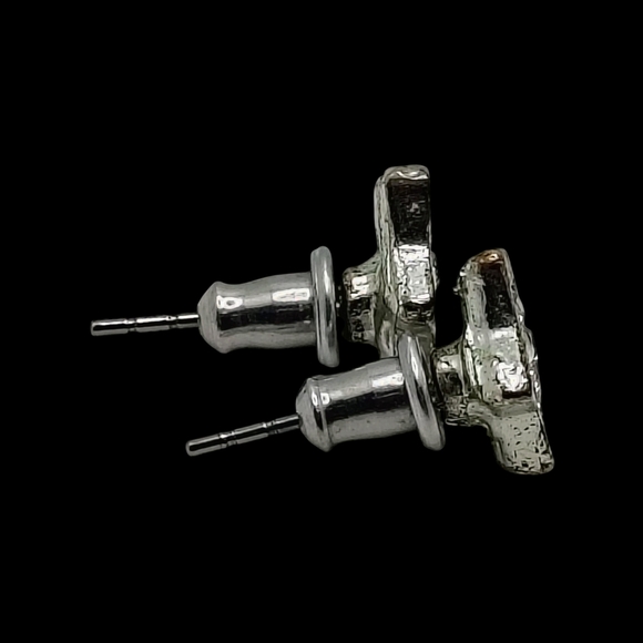 Vintage Rhinestone Silver Star Stud Earring Set - Picture 5 of 10